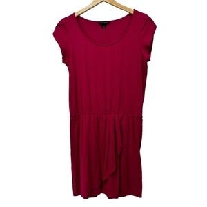 Tommy Bahama Fuchsia Pink Short-Sleeve Cotton Mini Dress, Medium